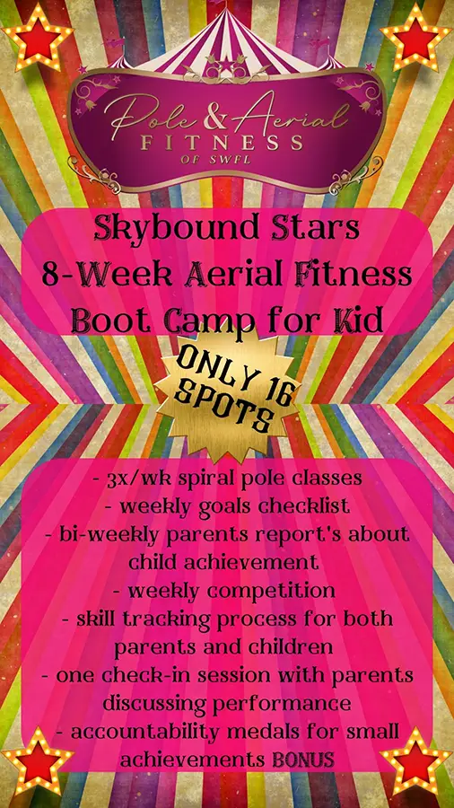 Skybound Stars - 8 week aerial fitness boot camp for kids